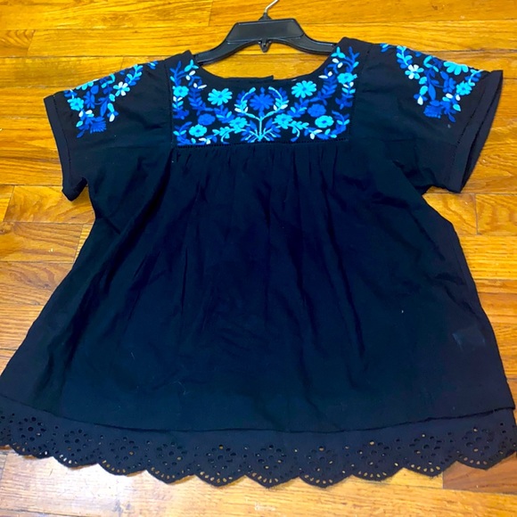 Rebecca Taylor FOLK-GARDEN EMBROIDERY TOP - Picture 3 of 6